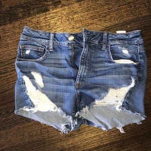 Stretchy distressed super comfy jean shorts